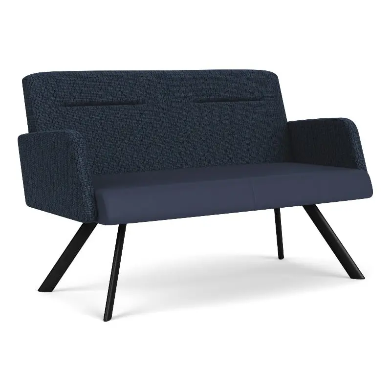 Willow Lounge Reception Loveseat Steel Legs - Professional Office Furniture Lesro