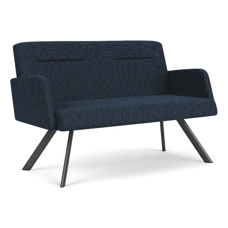 Willow Lounge Reception Loveseat Steel Legs - Elegant Hotel Lounge Seating Lesro