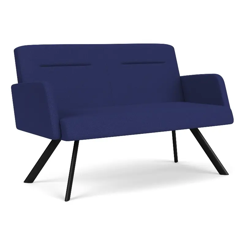 Willow Lounge Reception Loveseat Steel Legs Office Waiting Area Lesro