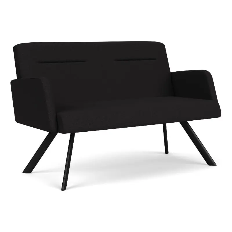 Willow Lounge Reception Loveseat Steel Legs Office Waiting Area Lesro