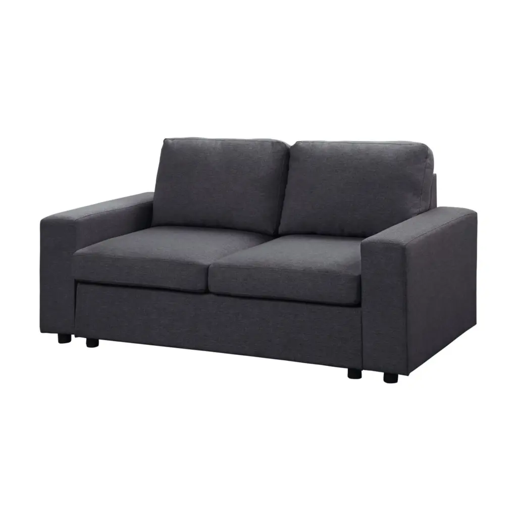 Lilola Home Brenton Loveseat Couch Color Dark Gray Linen Fabric