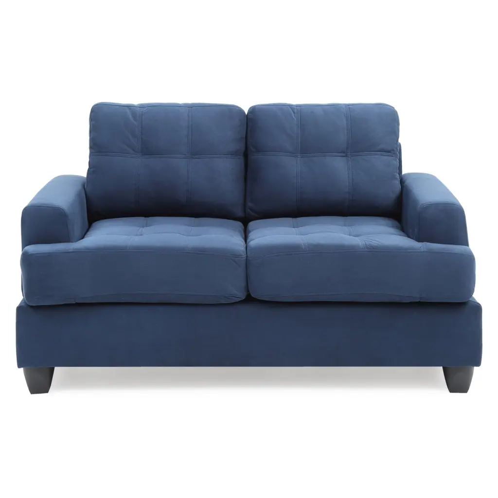 LYKE Home Loveseat Navy Blue - Stylish Modern Sofa Living Room