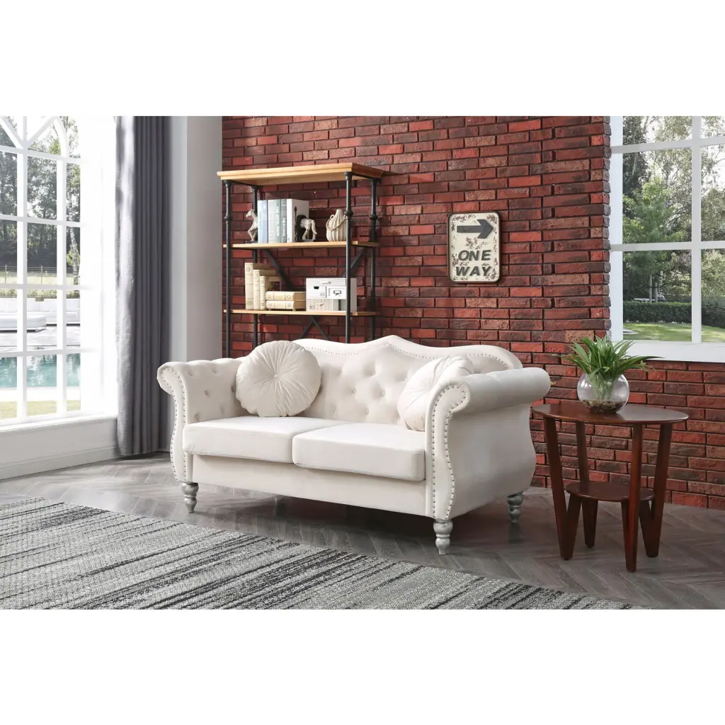 Maykoosh Ivory Gothic Glamour Loveseat Sofa Stylish Home Decor