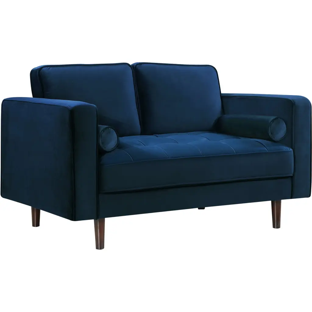 Maykoosh Rustic Ranch Navy Velvet Loveseat - Vintage Charm