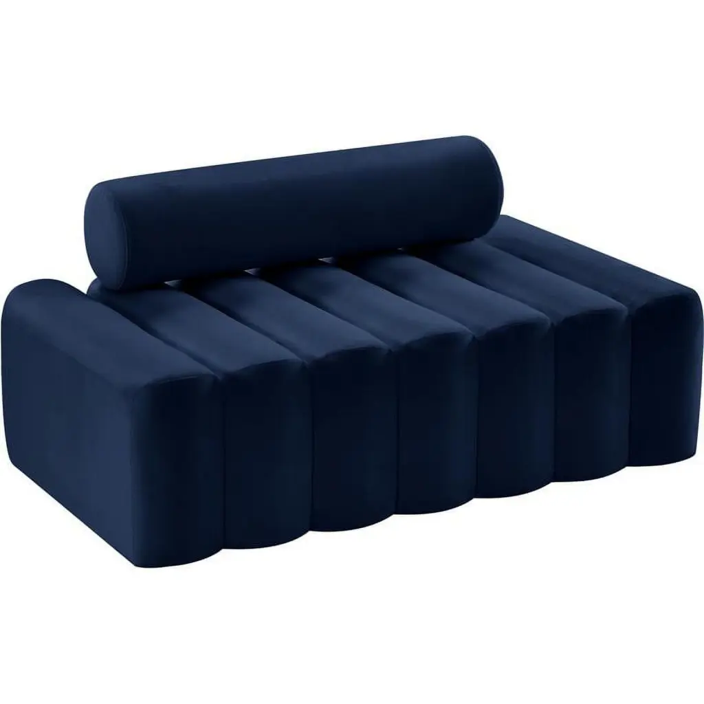 Meridian Furniture Melody Navy Velvet Loveseat - Luxurious Living Room Couch