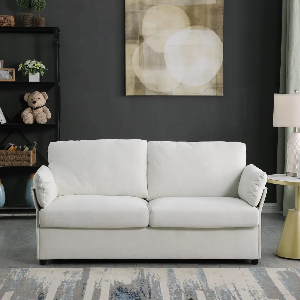 Miekor Furniture Chenille Fabric Loveseat Couch W5U412 Stylish Sofa