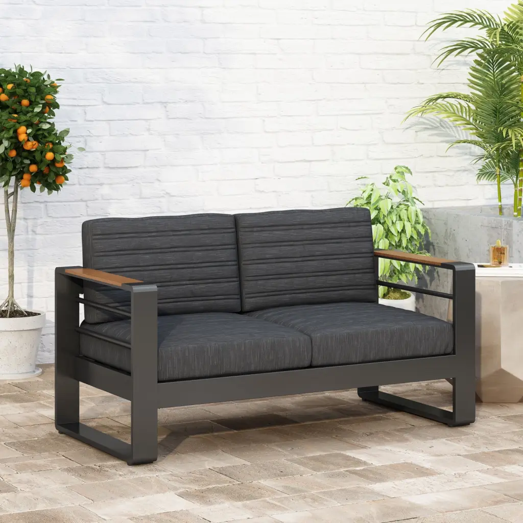 Miekor Furniture Giovanna Loveseat W5UBLK Modern Homes