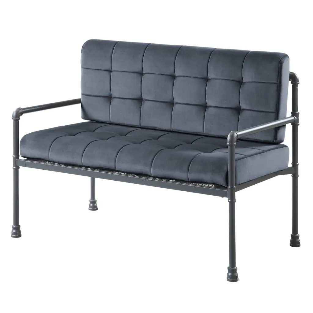 Miekor Furniture Grey and Sandy Grey Loveseat Loose Back B3A159