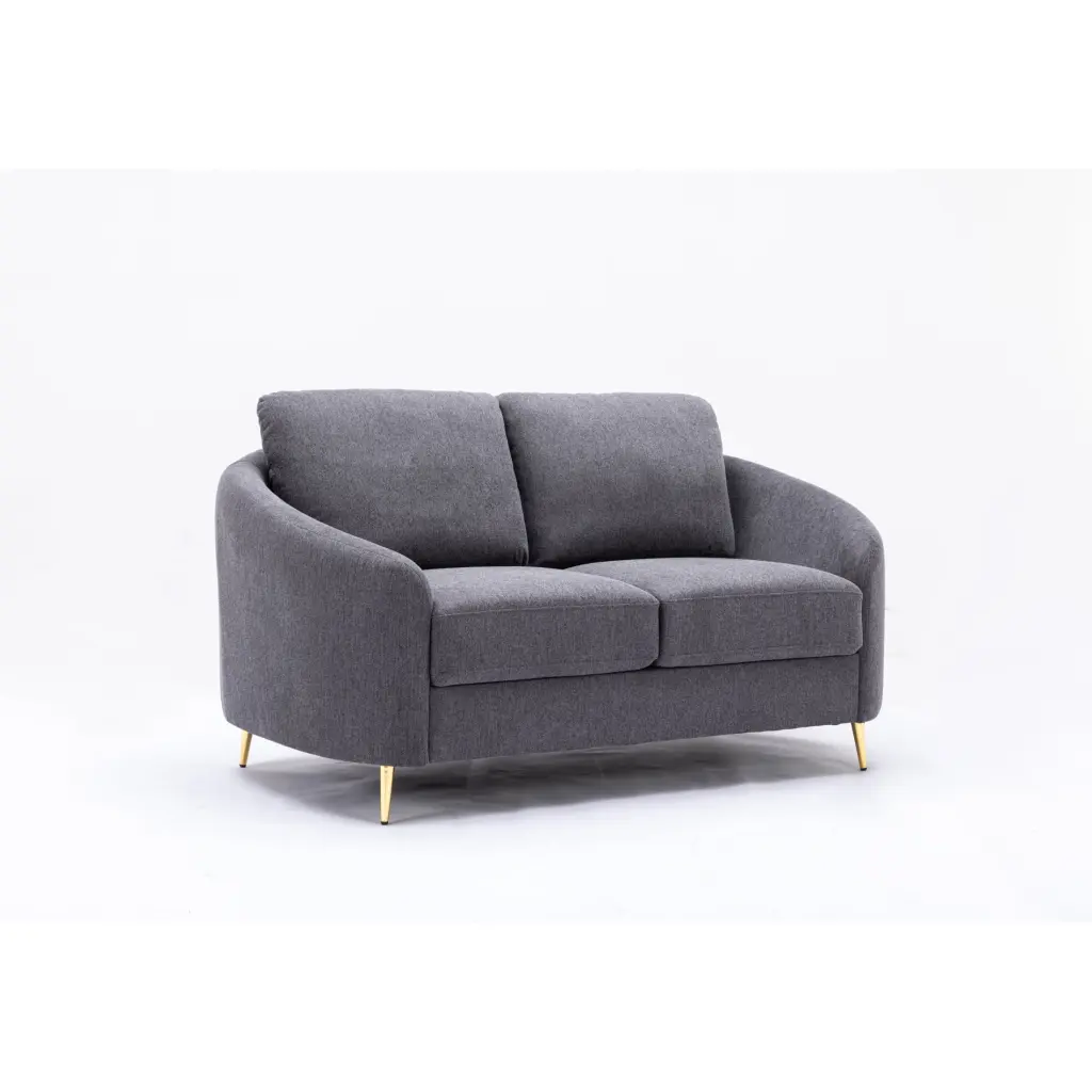 Miekor Furniture Yuina Gray Linen Loveseat Living Room