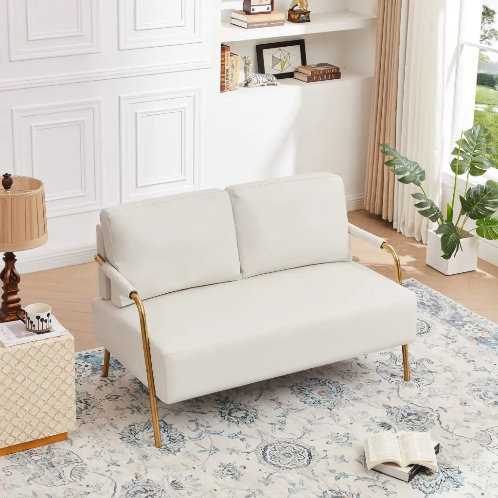 Miekor Pet Friendly Fabric Loveseat Removable Cushion W5U102