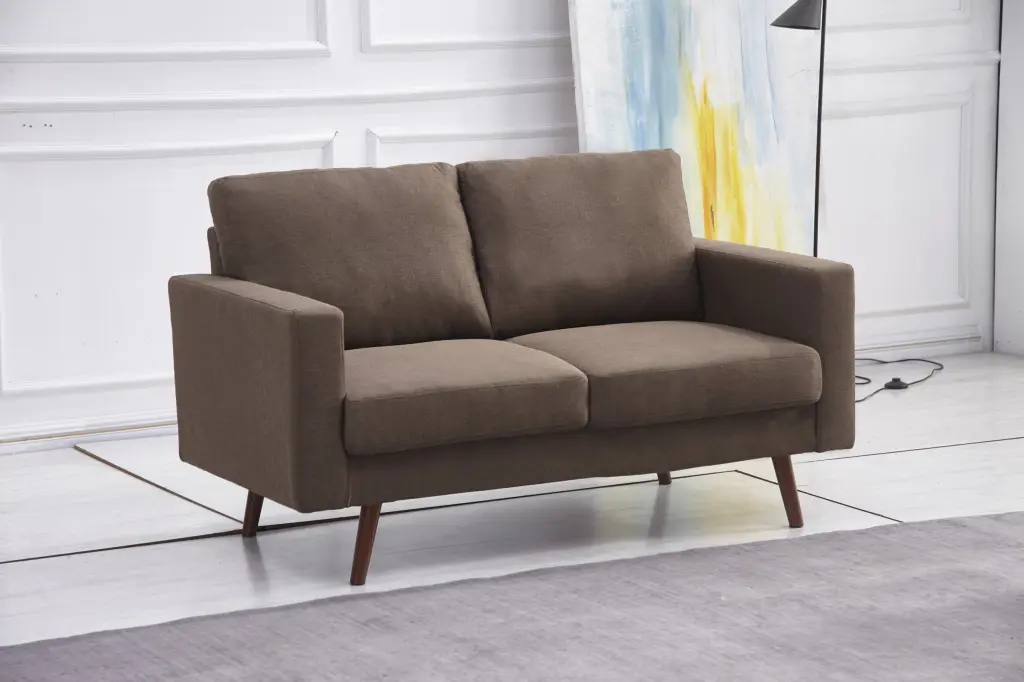 Brown Stationary Fabric Basic Loveseat Classic Living Room Sofa Milton Greens Stars