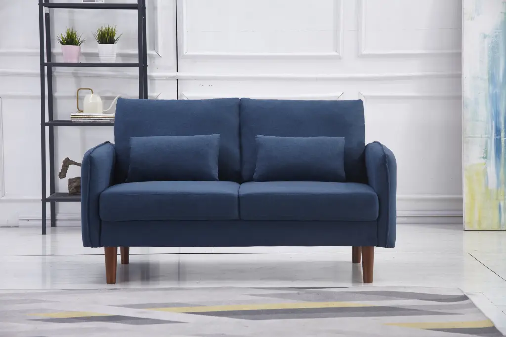Navy Stationary Fabric Basic Loveseat Throw Pillows Milton Greens Stars