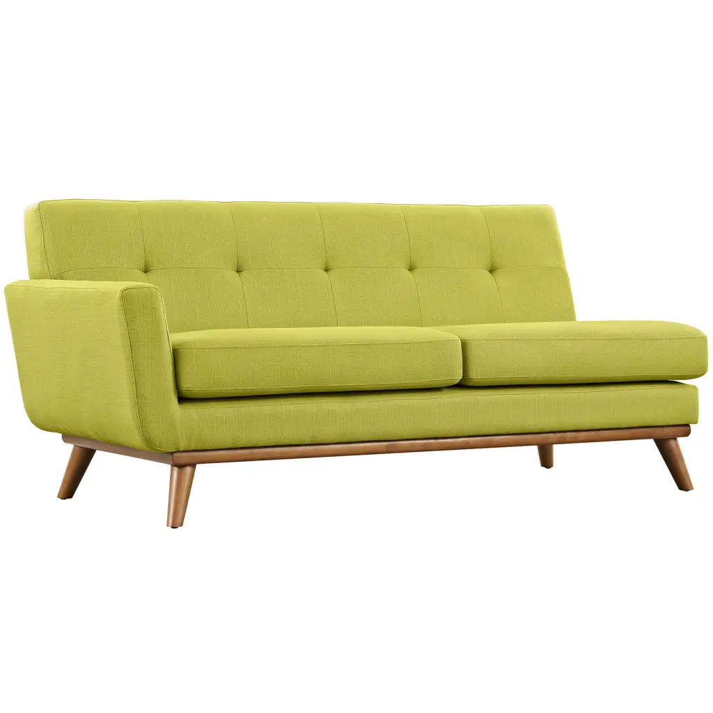 Green Fabric Loveseat Sofa Modern Living Kitchen Cafe Bistro