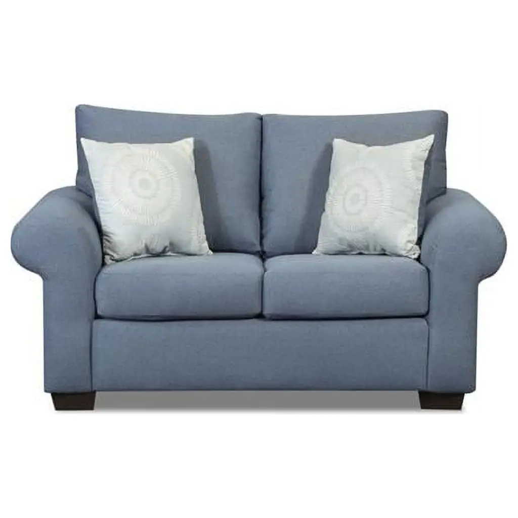 Neo Living NL725 Remi Loveseat Sofa Blue Whisper Print Contemporary Design
