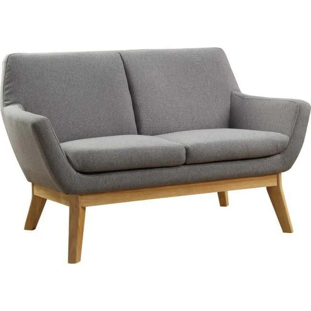 Quintessence Collection Upholstered Loveseat Gray - Modern Comfortable Sofa Newestedition