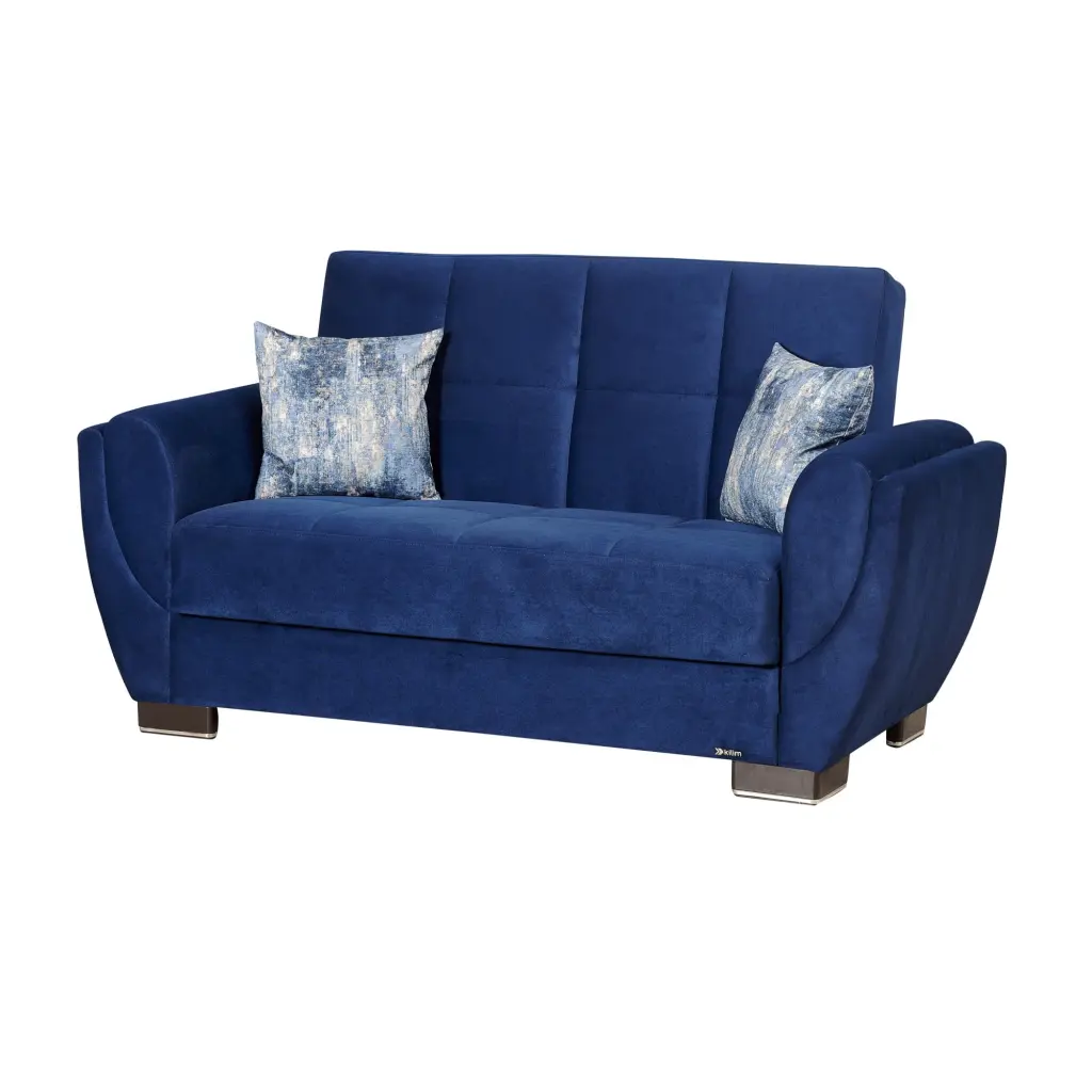 AIR ARMADA LOVESEAT 104 Microfiber Blue - Modern and Comfortable Loveseat Ottomanson