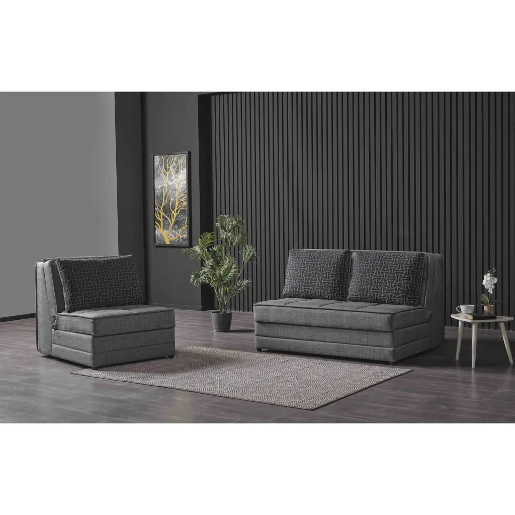 Studio Loveseat Gray Ottomanson