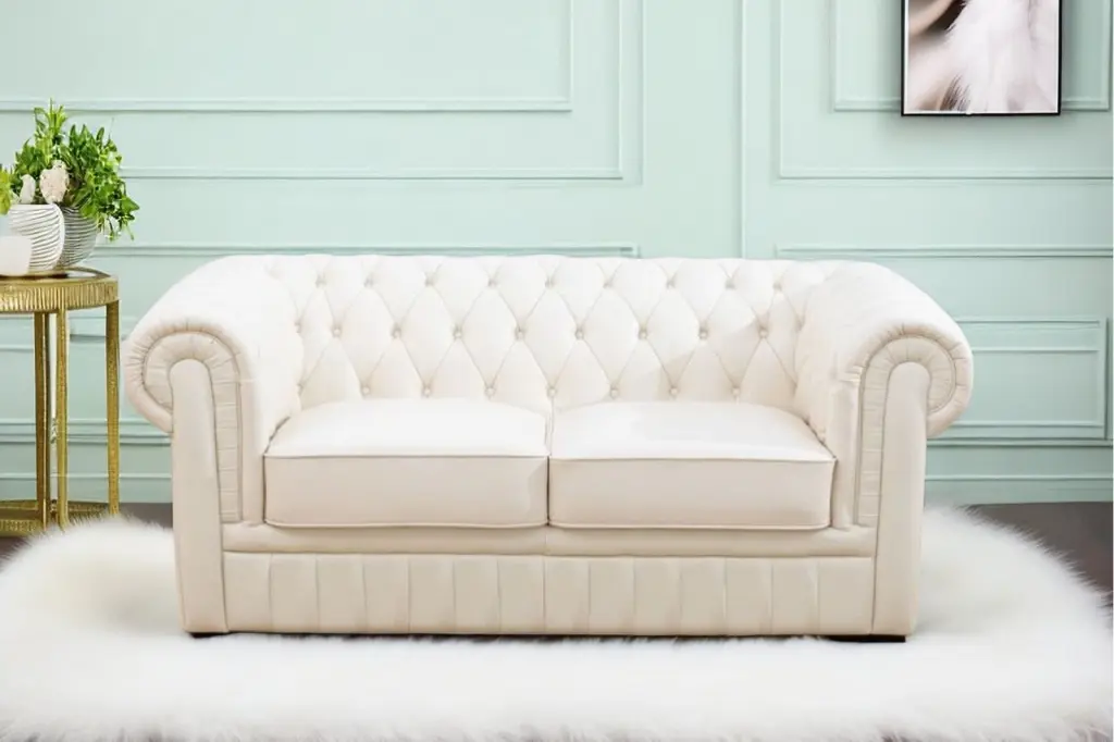 PonLiving 72.5 Cow Top Grain Leather Classic Buckle Design Hand-crafted Loveseat Pon Living Furniture Inc