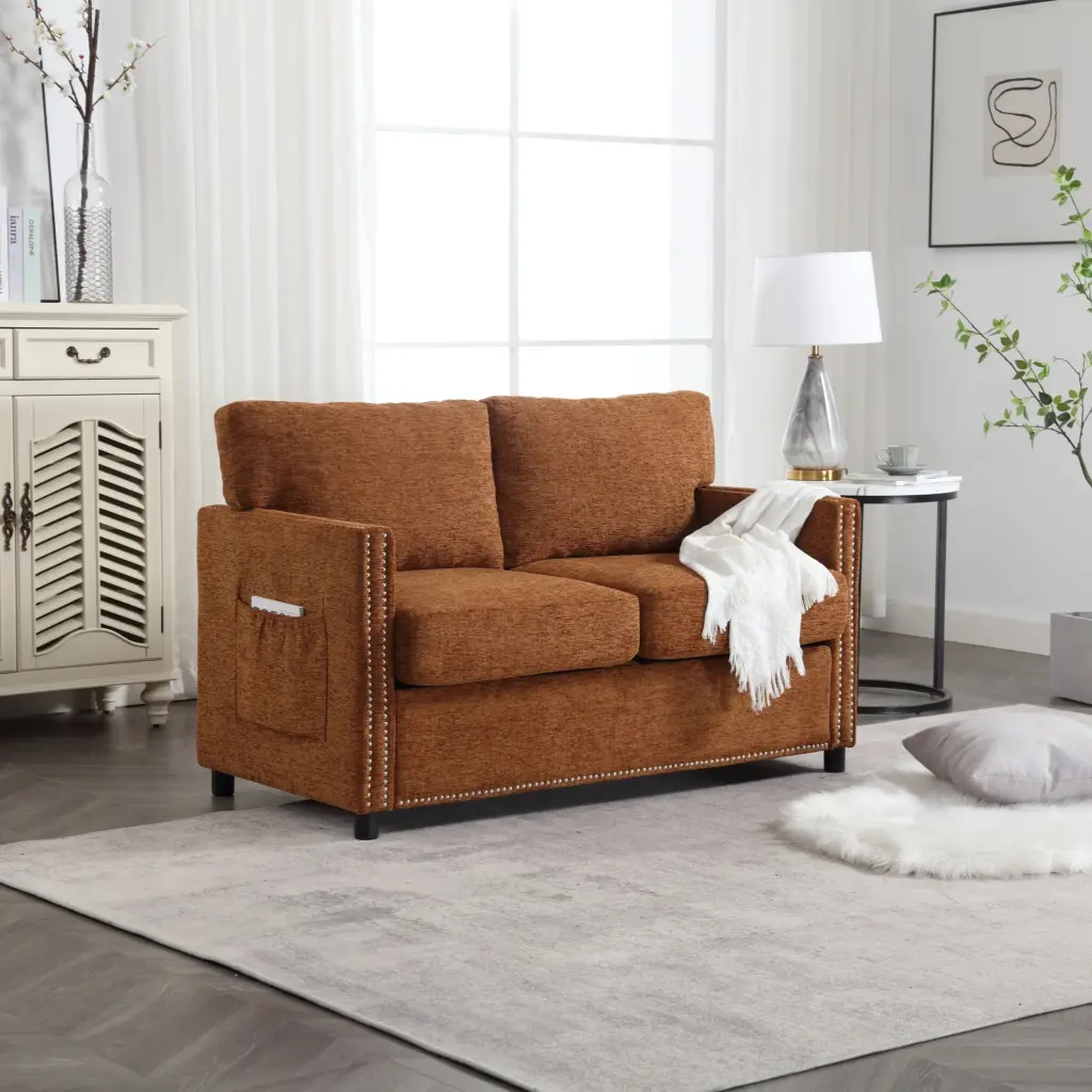 UNITED Modern Chenille Fabric 2-Seat Upholstered Loveseat Sofa Modern Couch unknown