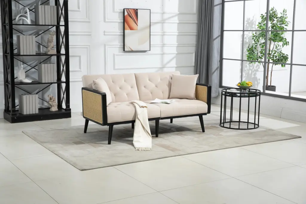 Velvet Sofa Accent Loveseat Sofa Metal Feet unknown