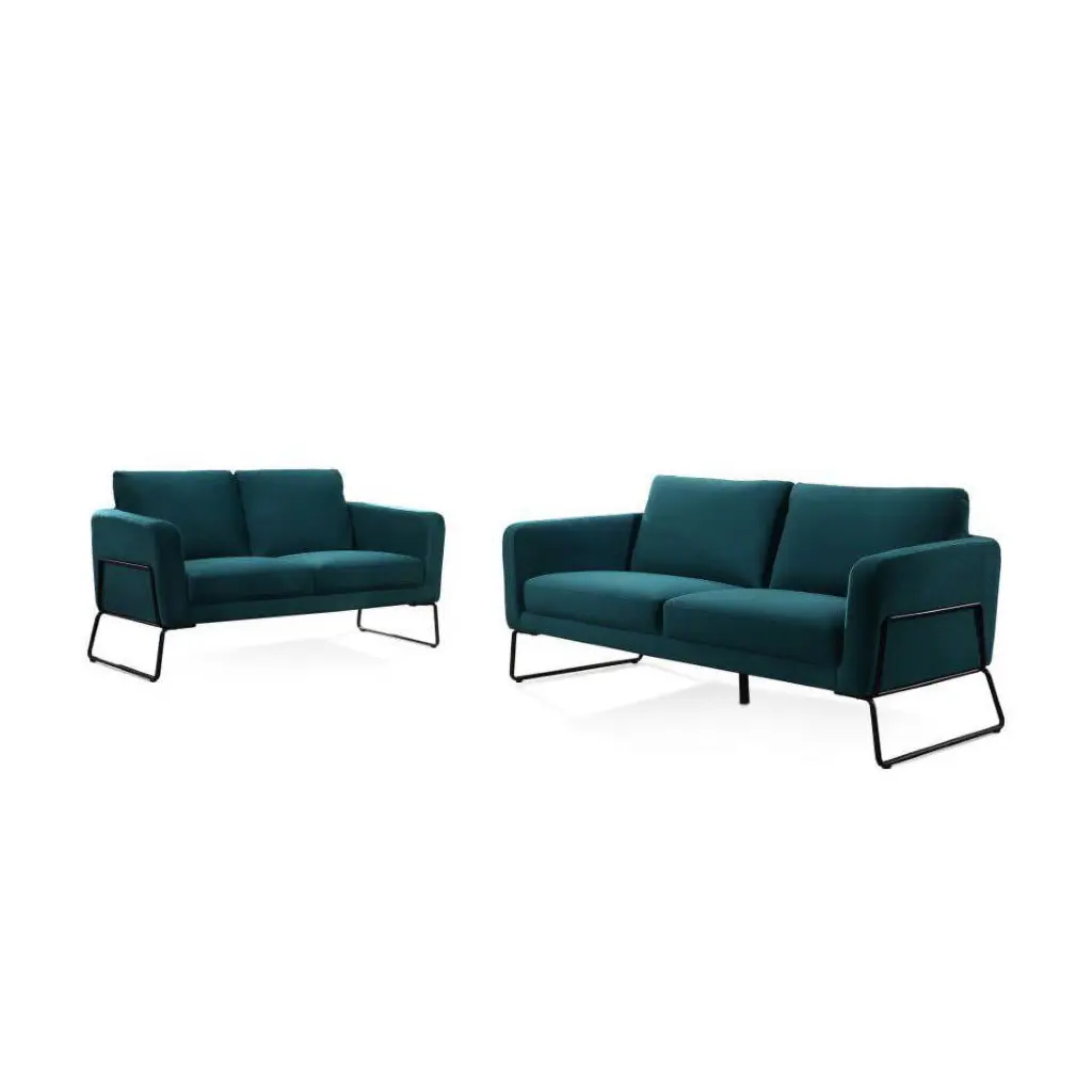 Uptown Modern Teal Love Seat Stylish Comfortable Sofa Contemporary Living Room