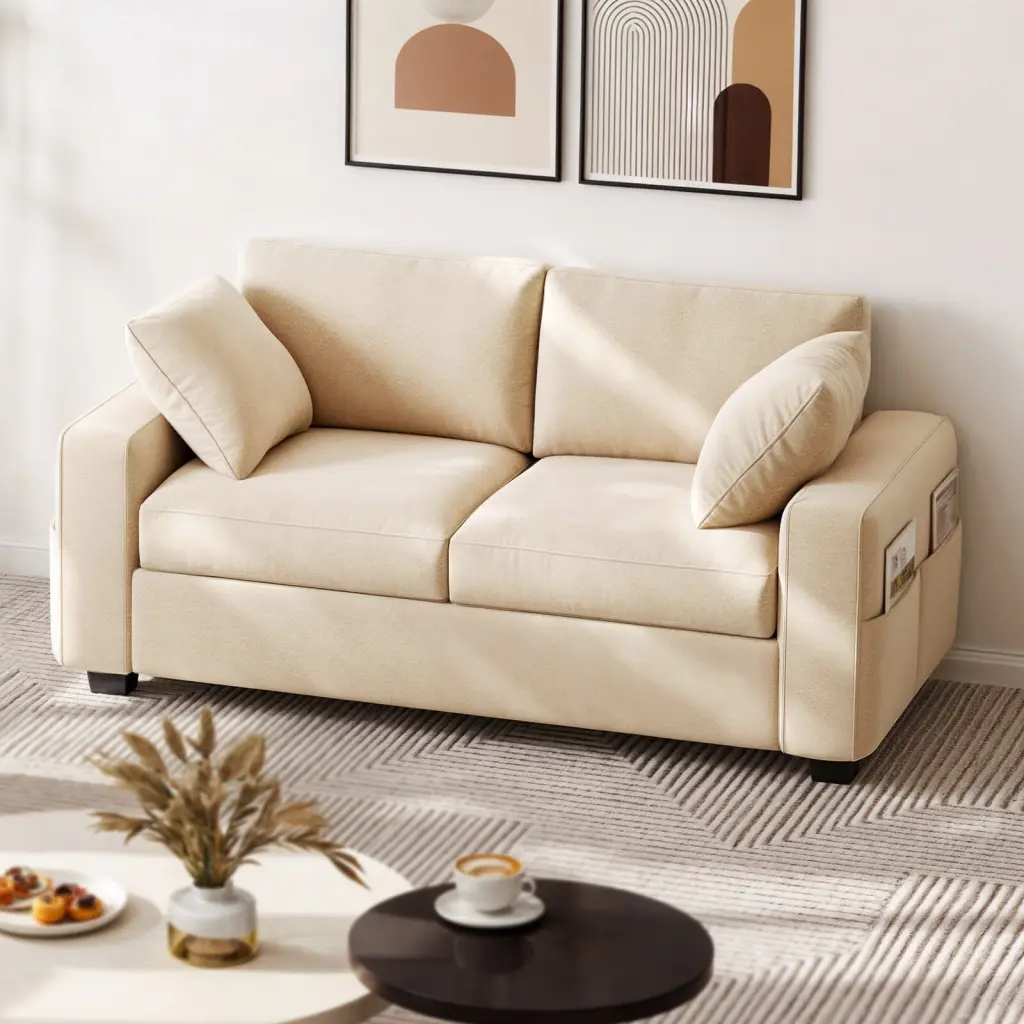 ZGBY Modern Loveseat Sofa 2-Seat Sofa Couch Living Room Bedroom Sofa Furniture 60 ZGBY Home Products
