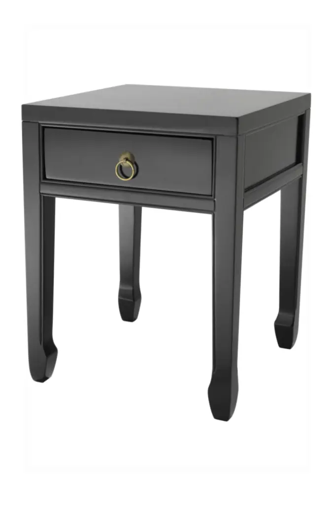 Eichholtz Chinese Black Low Side Table Minimalist Decor