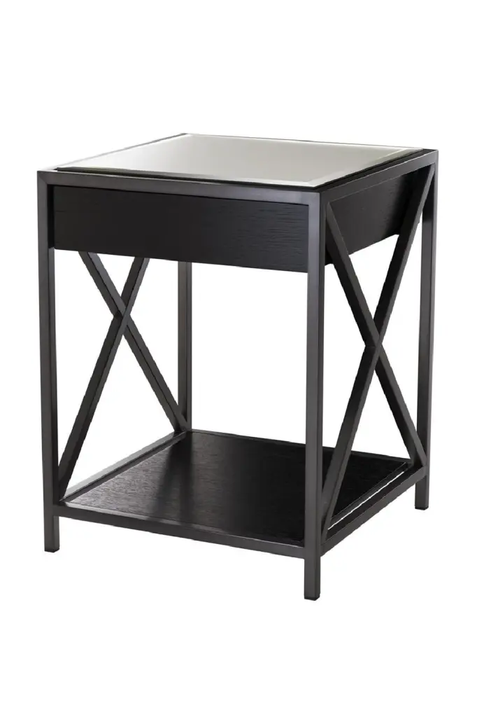 Bronze Bedside Table Eichholtz Beverly Hills Luxury Nightstand