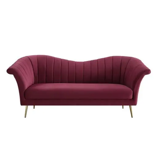 Goldmeet ACME Callista Sofa Red Velvet LV00202 Luxury Living Room