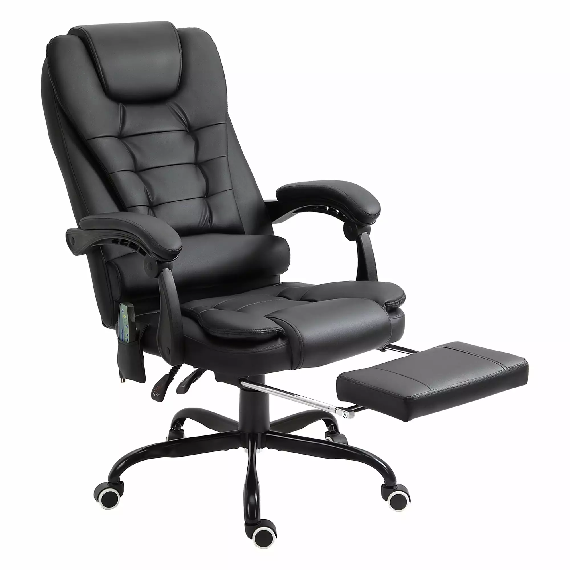 DeeHome Vinsetto 7-Point Vibrating Massage Office Chair High Back Executive Recliner Lumbar Support Footrest Reclining Bac...
