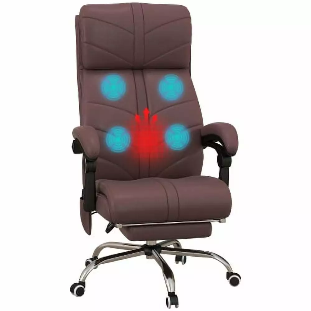 Executive Massage Office Chair 4 Vibration Modes - PU Leather Heated Reclining Computer Desk Chair Hypeshops