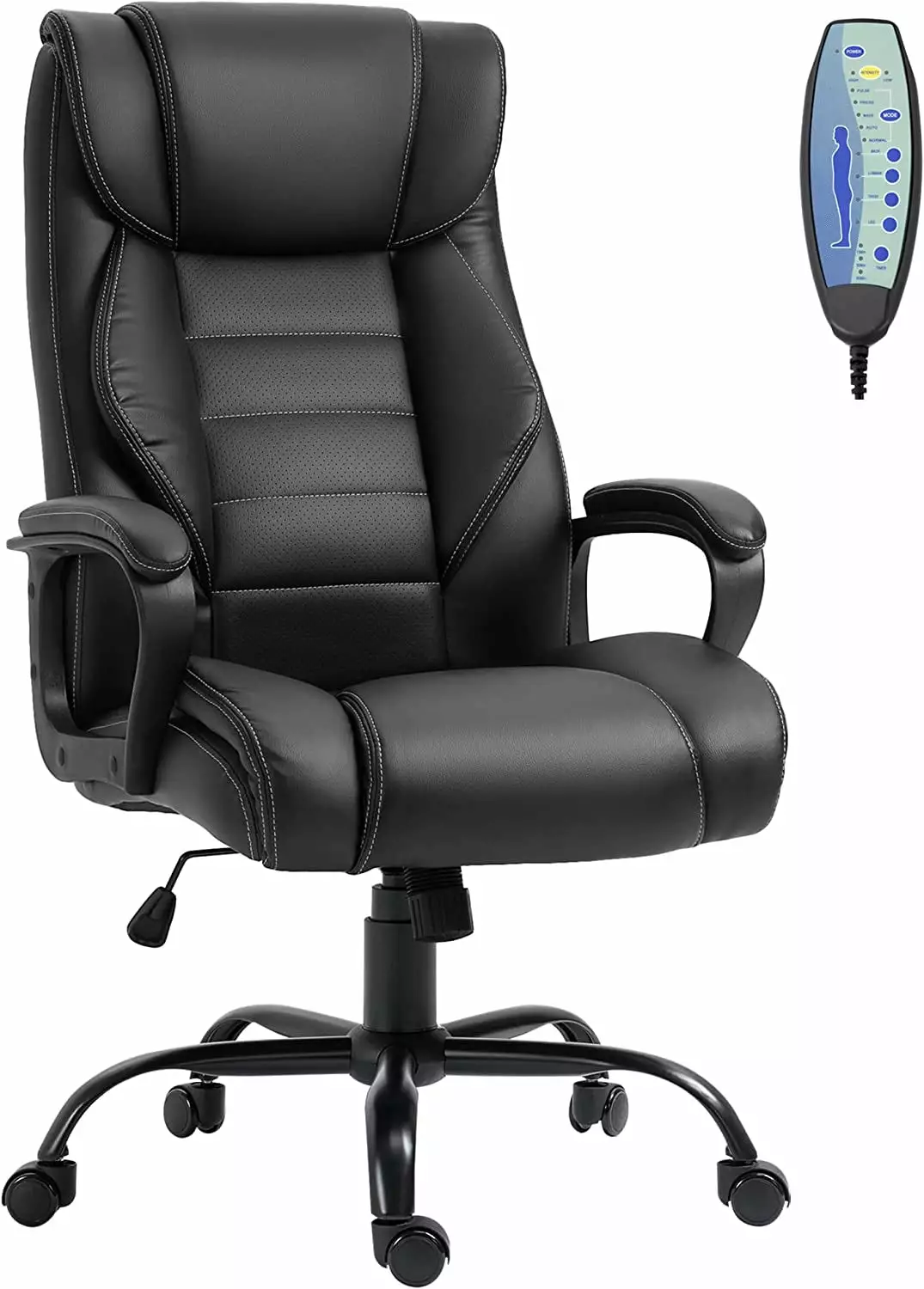 Ergonomic Massage Office Chair High Back Executive Desk Chair 6-Point Vibration and Rocking Function LIMAI