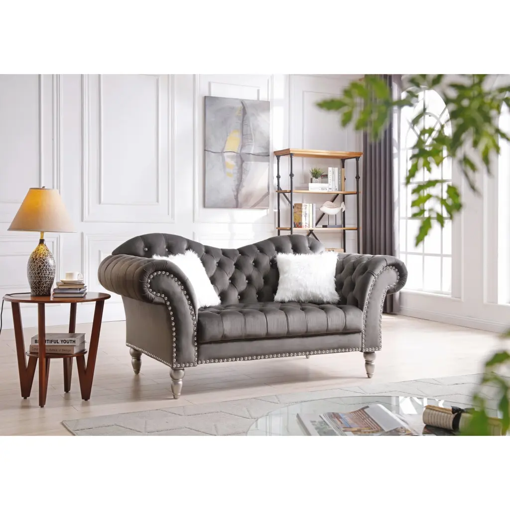 Maykoosh Mediterranean Magic Loveseat Dark Gray - Elegant 2-Seater