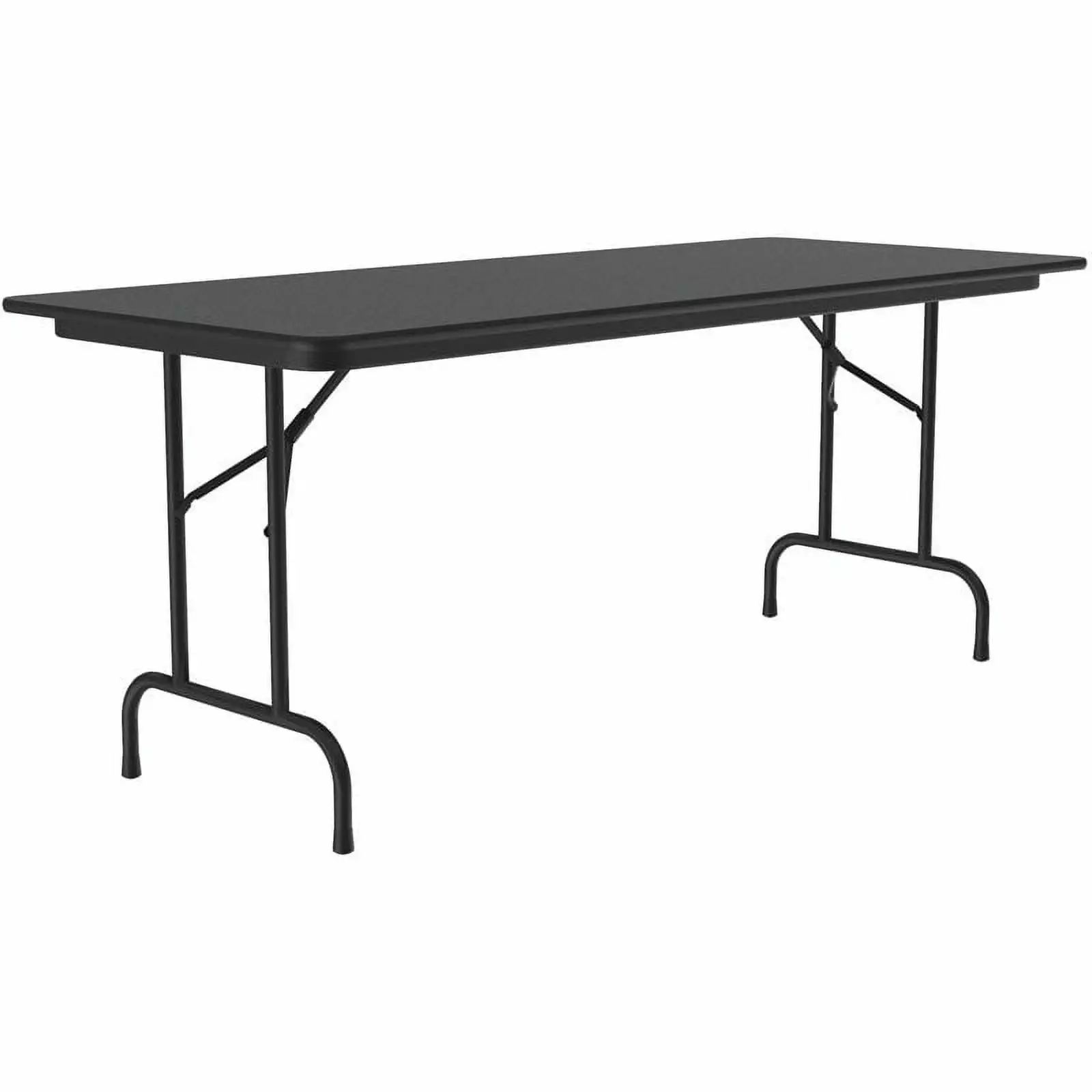Correll 30W x 60D Melamine Top Folding Table Black Granite