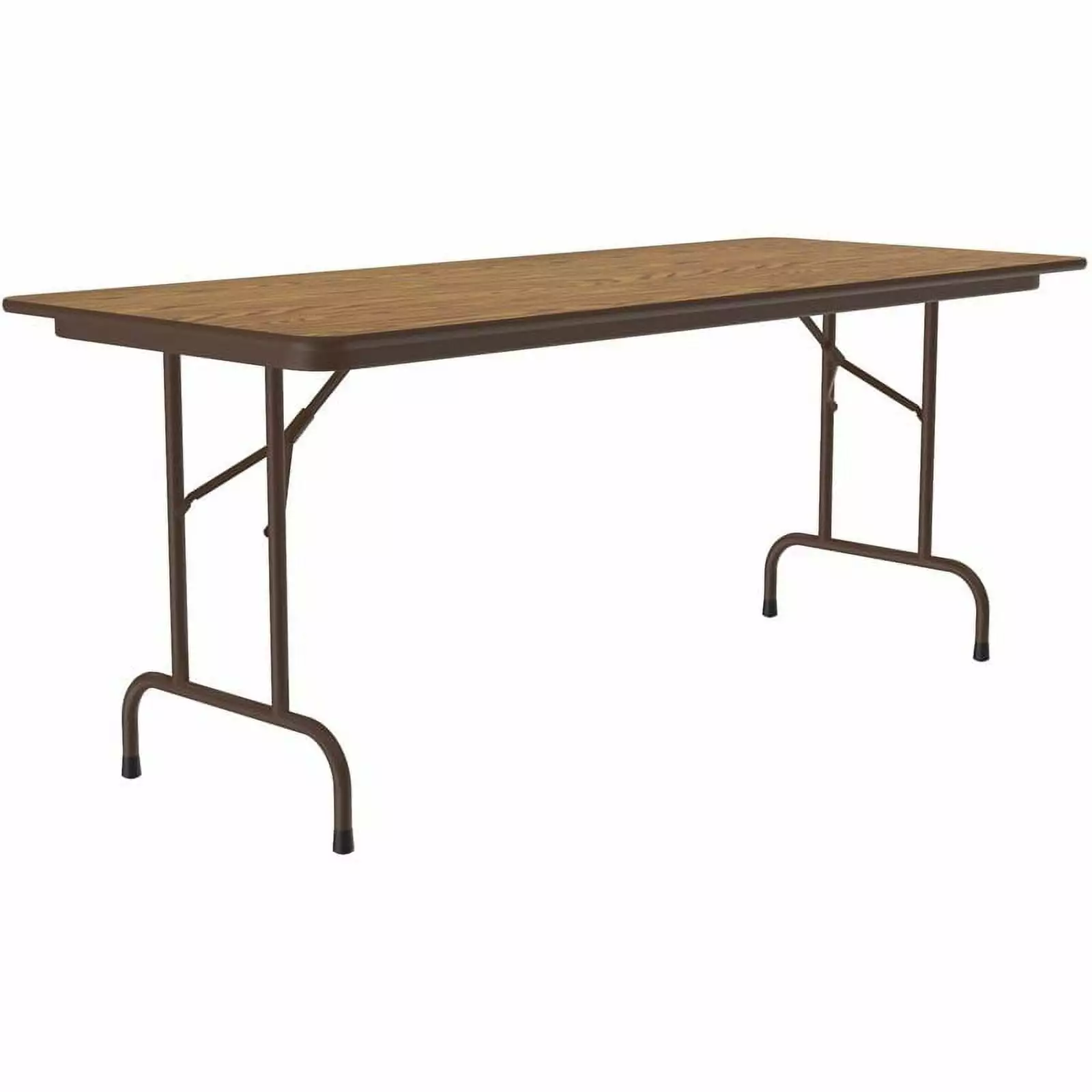Correll 30W x 60D Melamine Top Folding Table Medium Oak