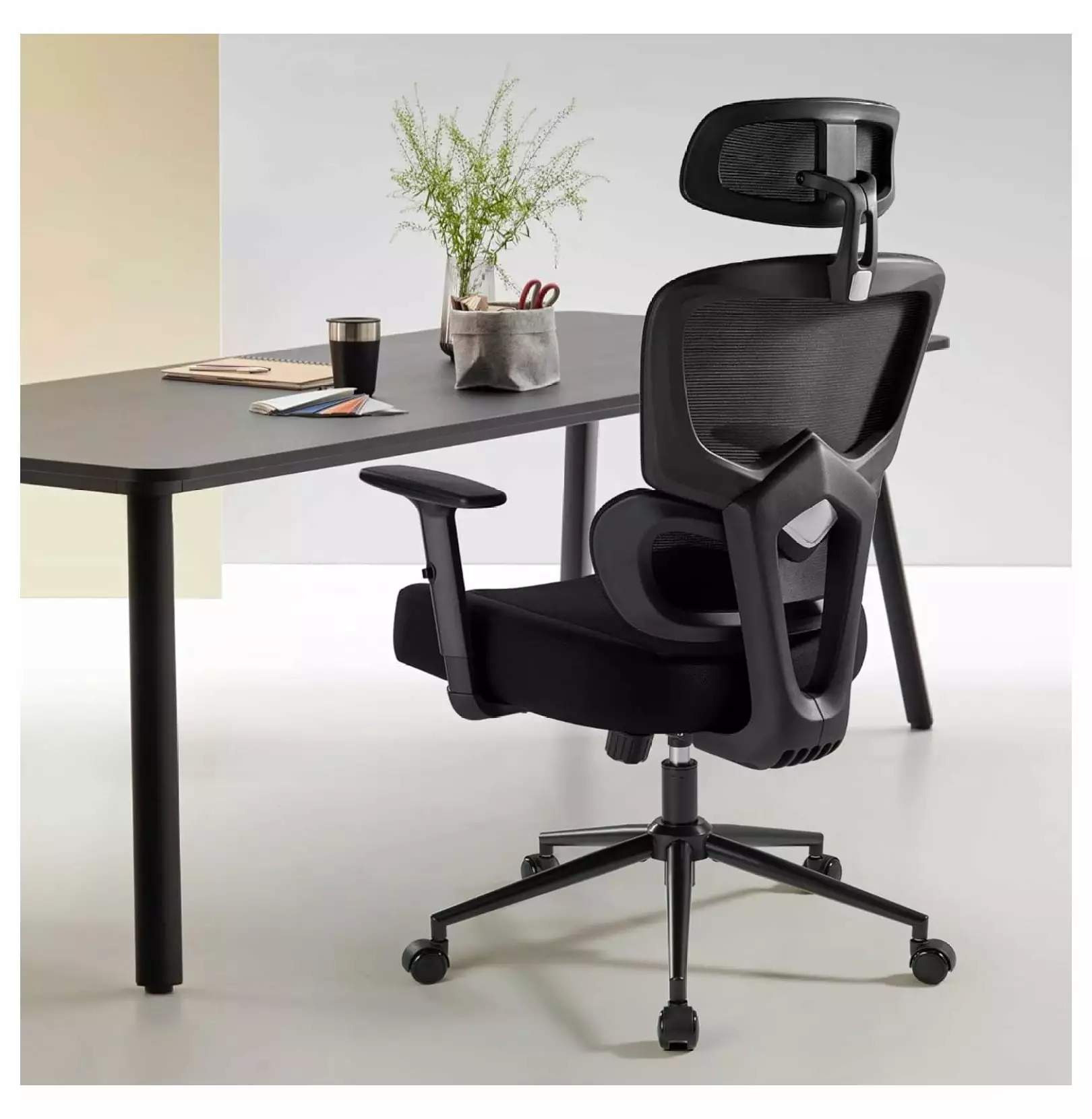 Office Chair Big and Tall Desk Chair 500LBS - Ergonomic Mesh Reclining Chair Dynamic Lumbar Support Heavy People CHRED
