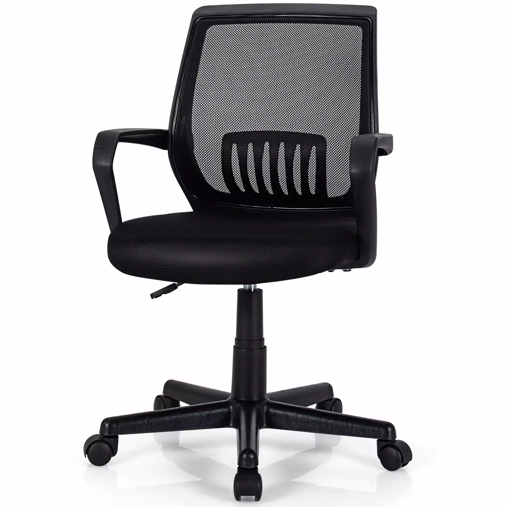 Mid Back Mesh Office Chair Height Adjustable Executive Chair Lumbar Support Ergonomic Desk Chair Costway