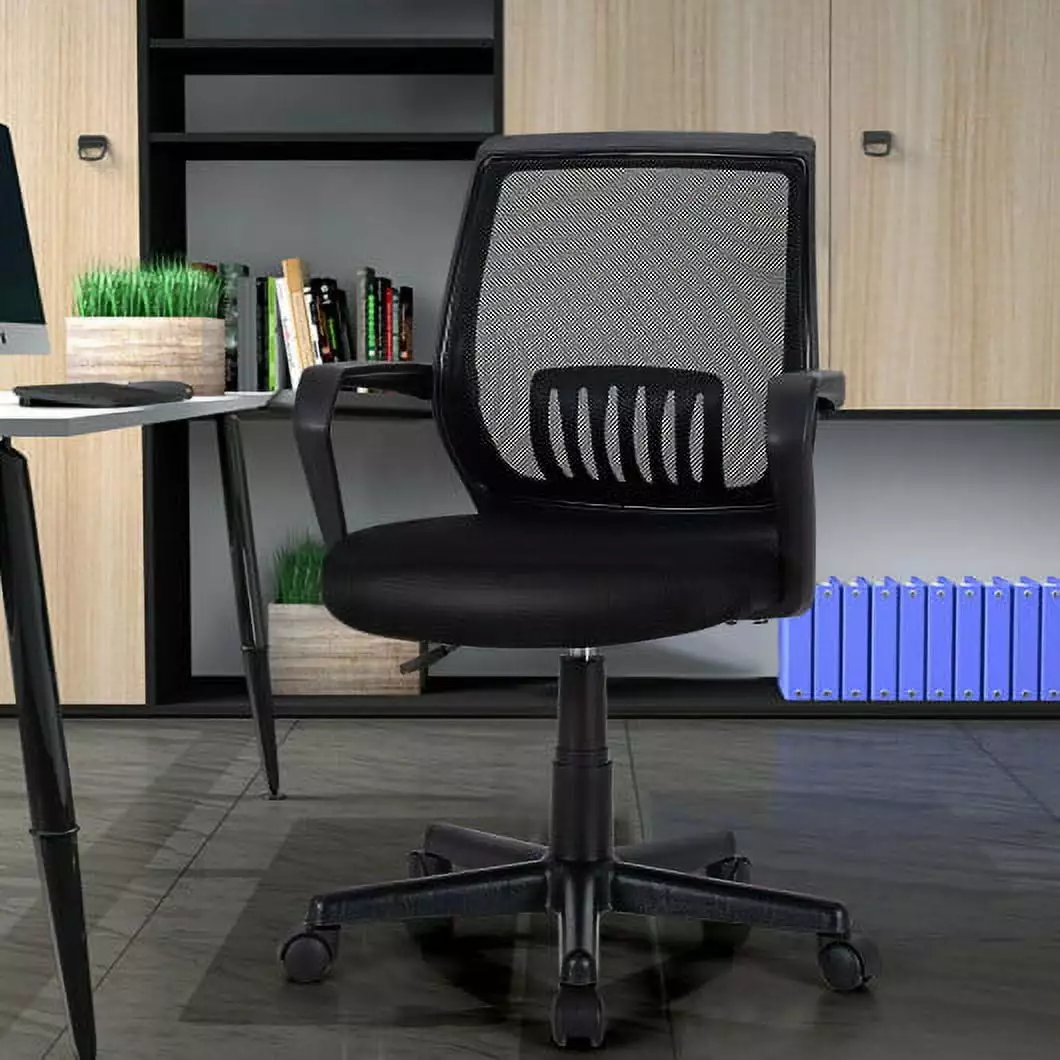 Mid Back Mesh Executive Chair Adjustable Height Lumbar Support CostwayINC