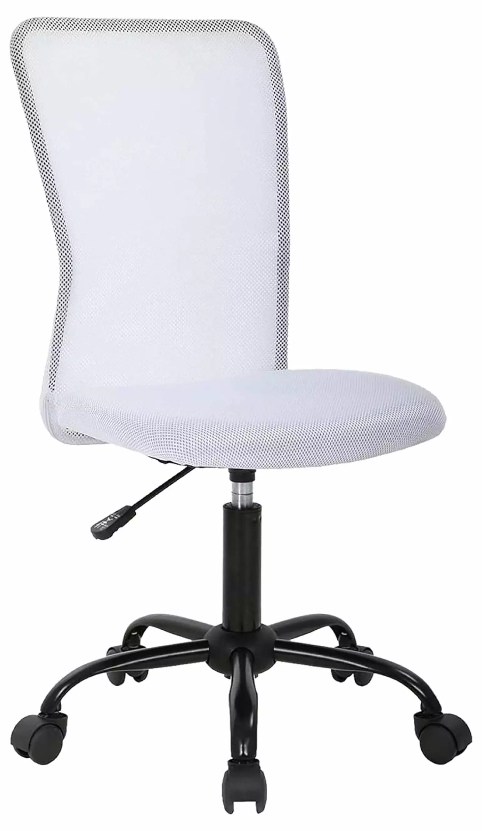 Black Mesh Executive Office Chair - Ergonomic Armless Computer Desk Chair Back Support Drevy
