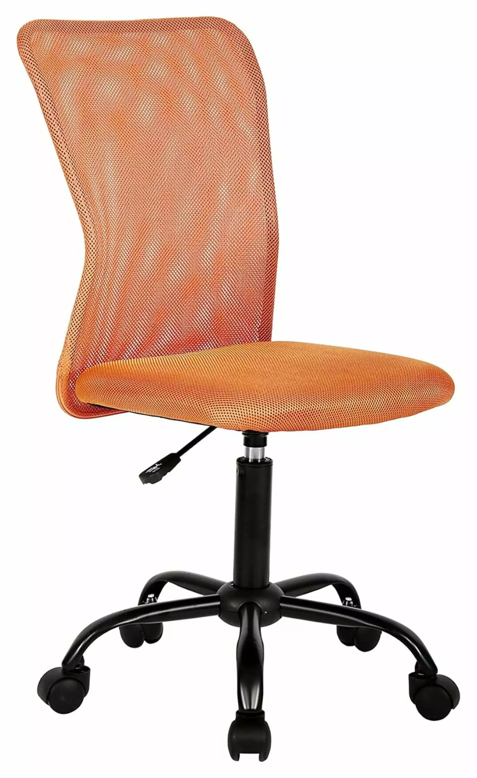 Orange Mesh Executive Office Chair - Ergonomic Armless Computer Desk Chair Back Support Drevy
