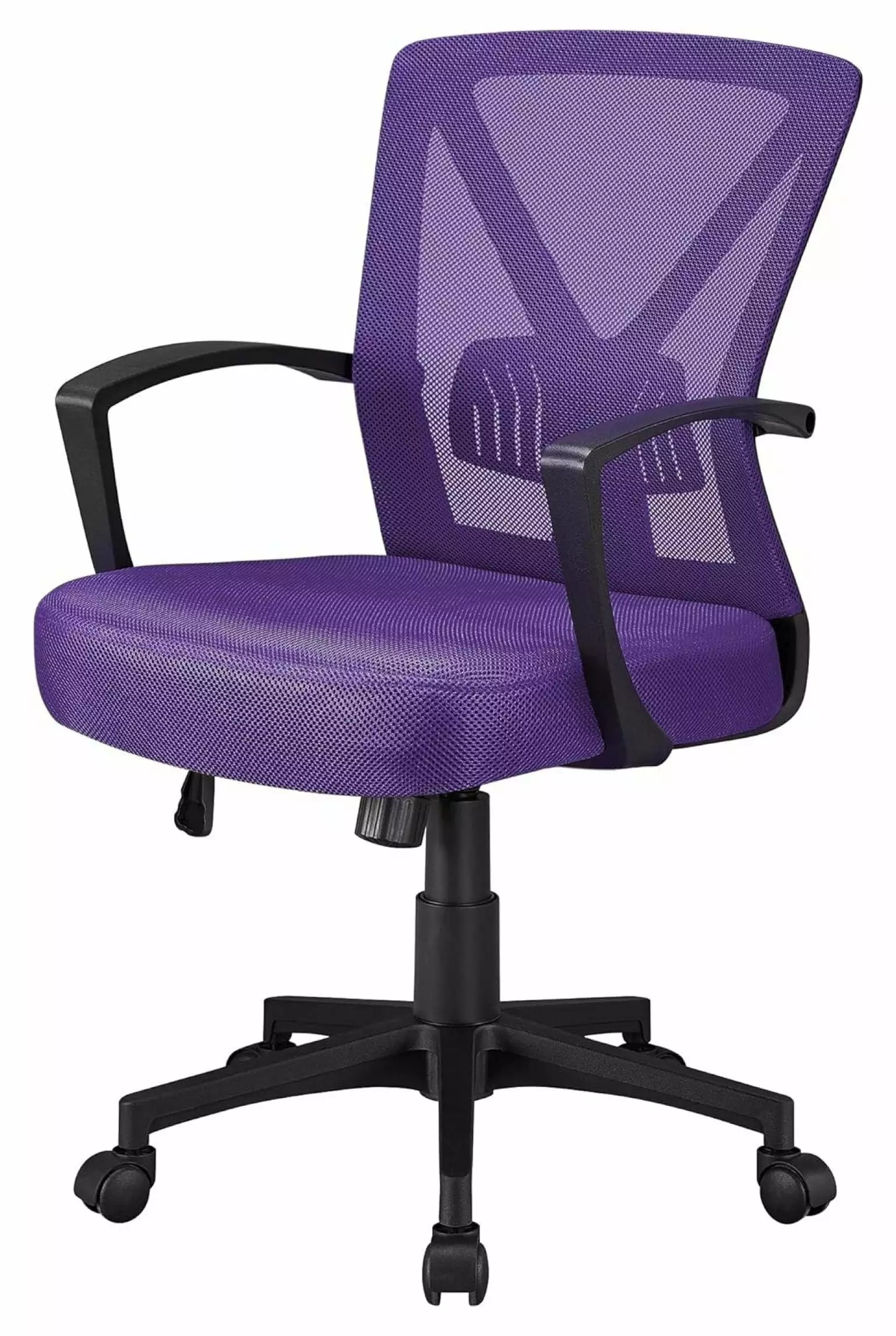 Purple Ergonomic Mesh Office Chair Lumbar Support Adjustable Swivel Executive Desk Chair Women Drevy