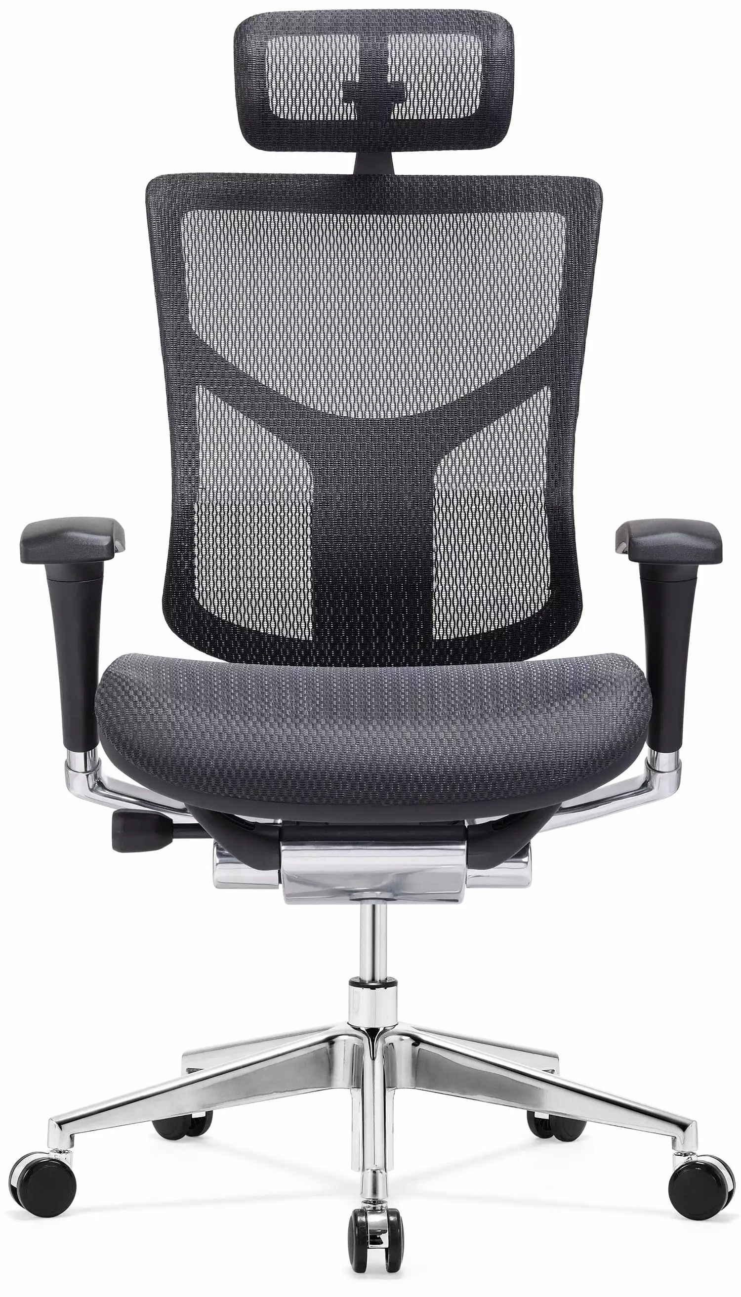 GM Seating Dreem XL Luxury Mesh Executive High Swivel Chair Chrome Base Headrest Black