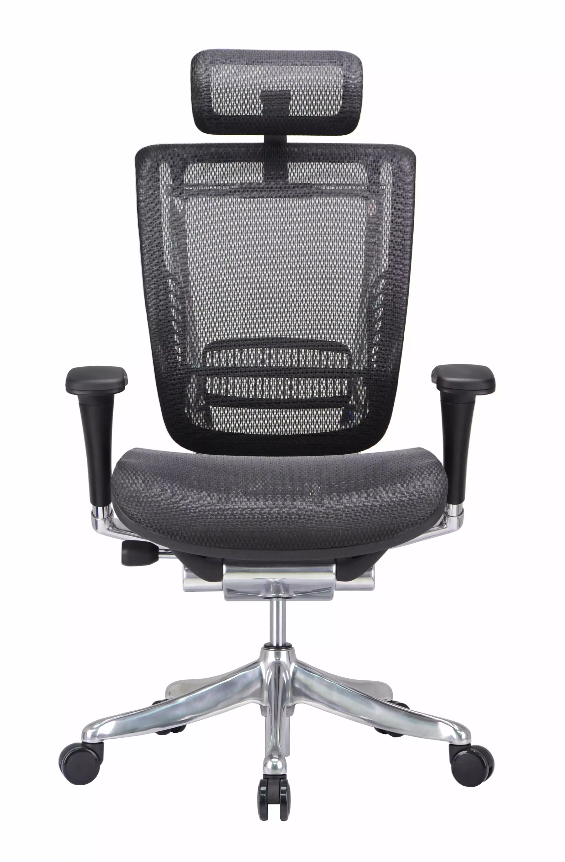 GM Seating Enklave XL Mesh Executive Hi Swivel Chair Chrome Base Headrest Black