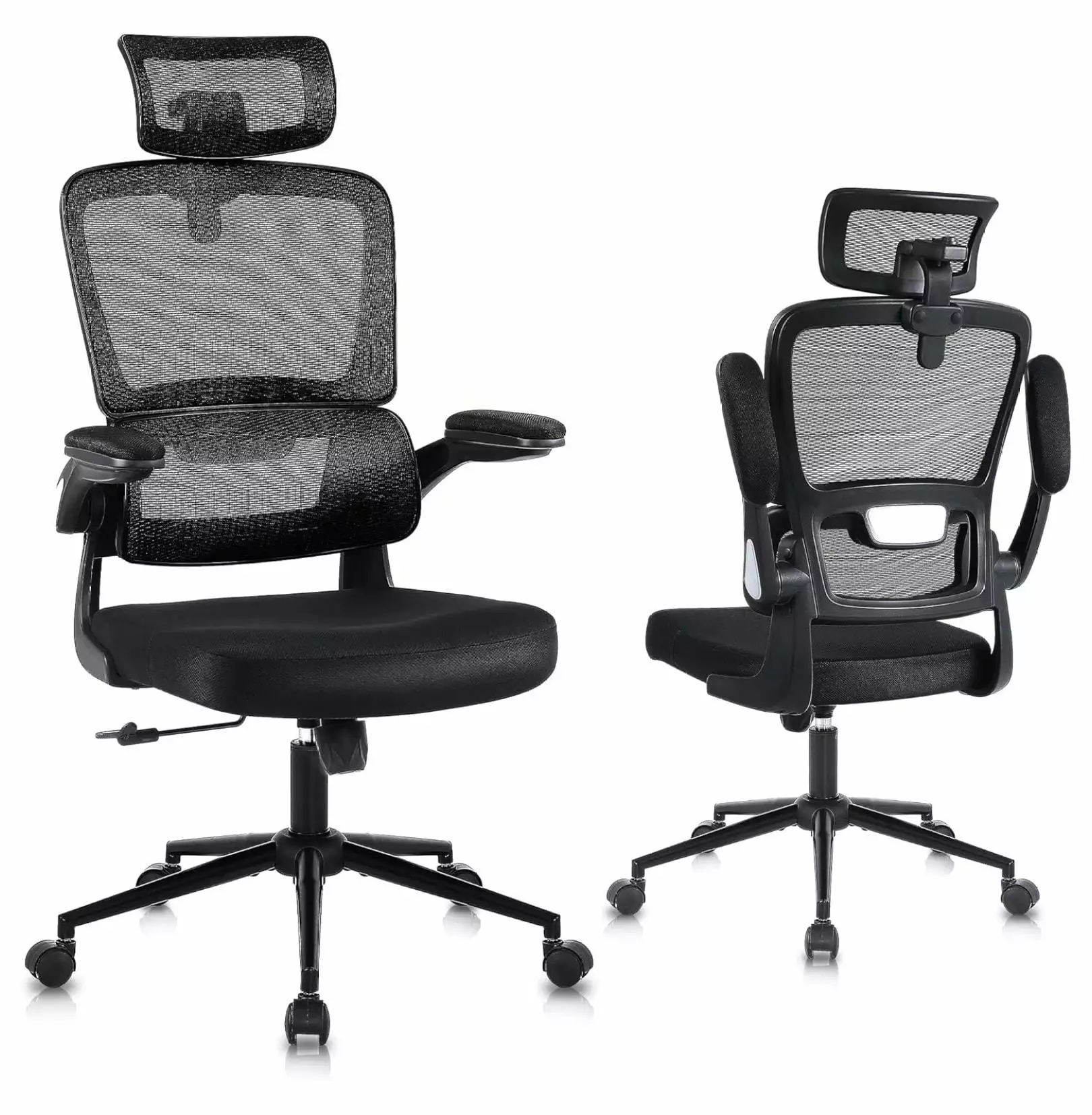 Superwum Ergonomic Office Desk Chair - Breathable Mesh High Back Computer Chair Adjustable Armrests Home Office