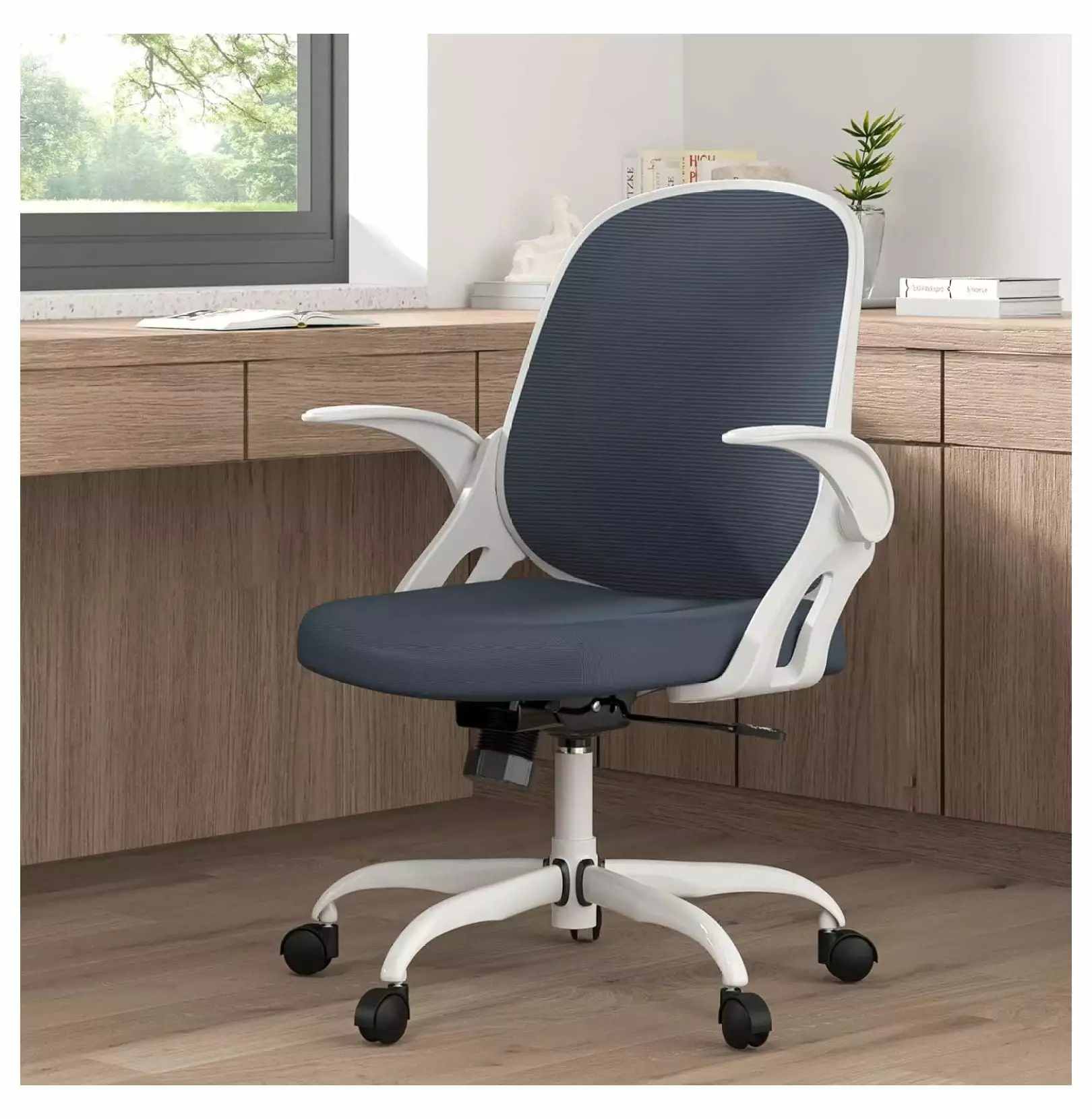 ZeloraGildan Home Office Chair - Breathable Mesh Desk Chair Lumbar Support, Swivel, Wheels, Adjustable Height