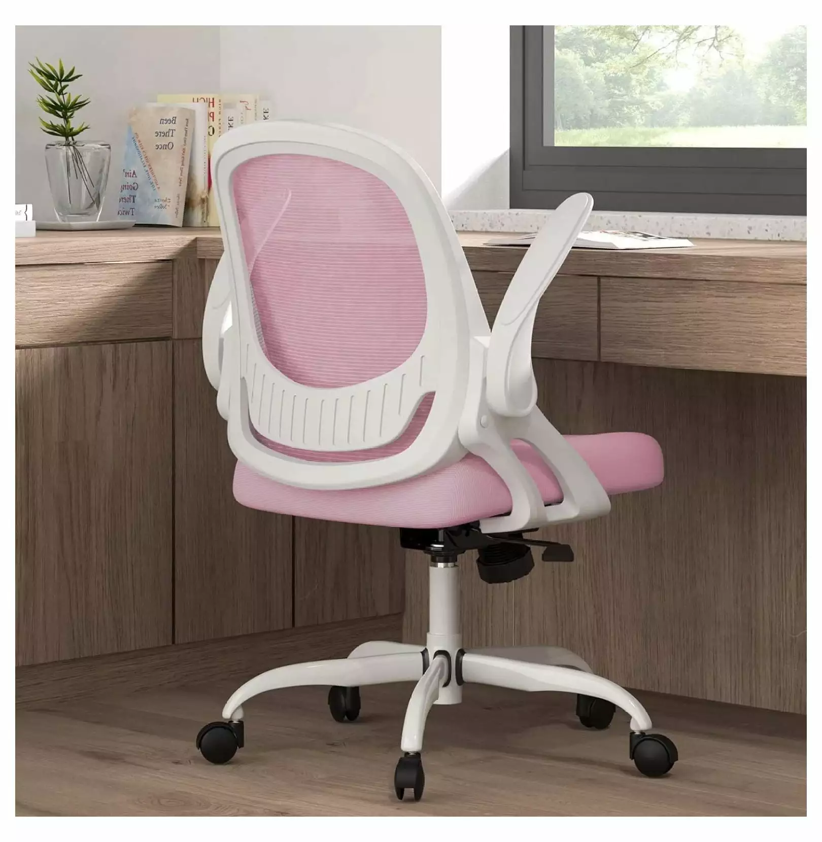 ZeloraGildan Home Office Chair - Breathable Mesh Desk Chair Lumbar Support, Swivel, Wheels, Adjustable Height