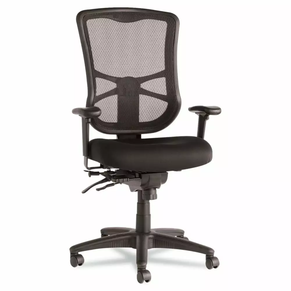 Alera Elusion Series High-Back Multifunction Mesh Chair Black Ergonomic Office Chair