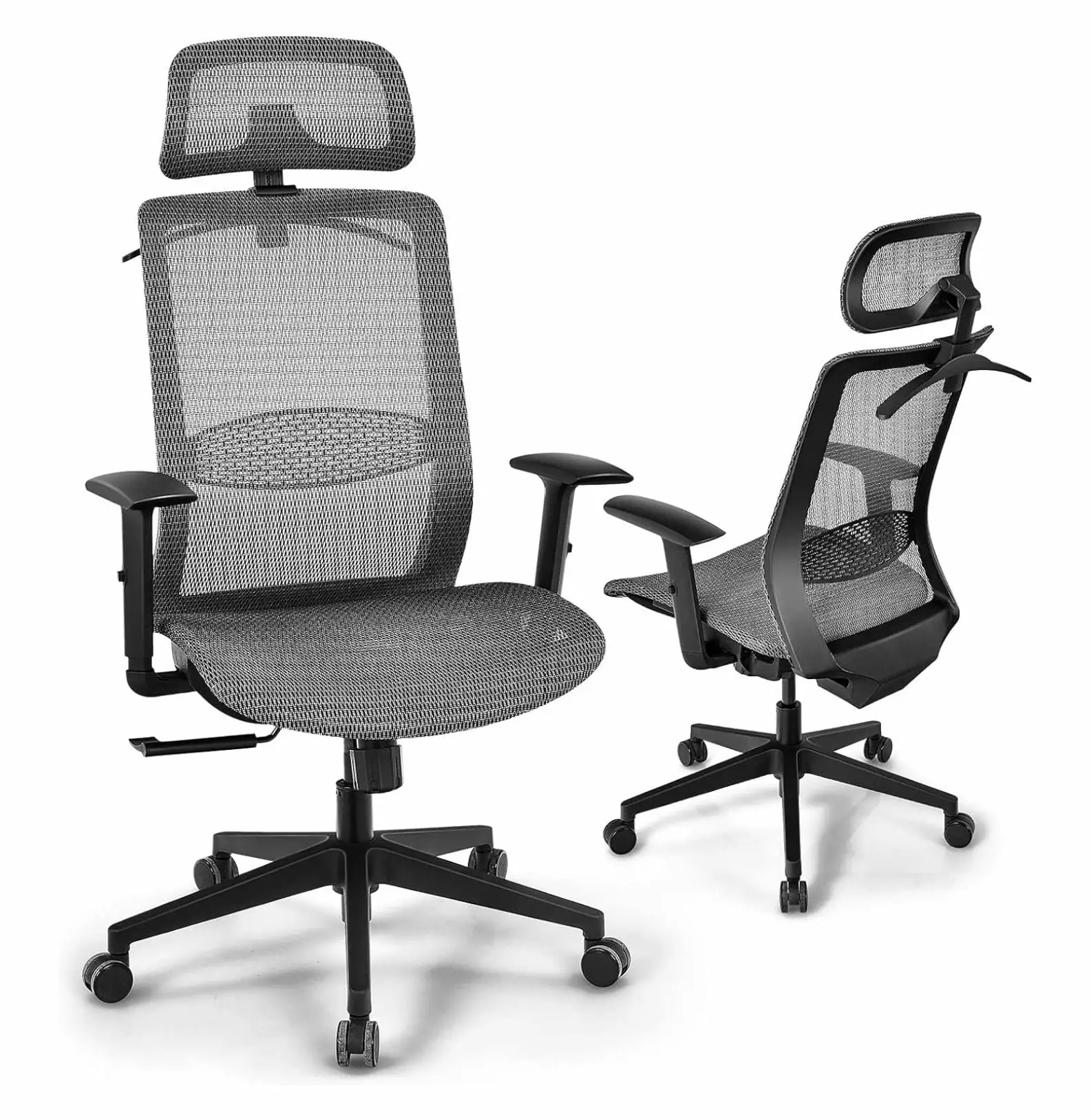 Superwum Ergonomic Mesh Office Chair Swivel Executive Chair Reclining High Backrest Rotatable Headrest Clothes Hanger and ...