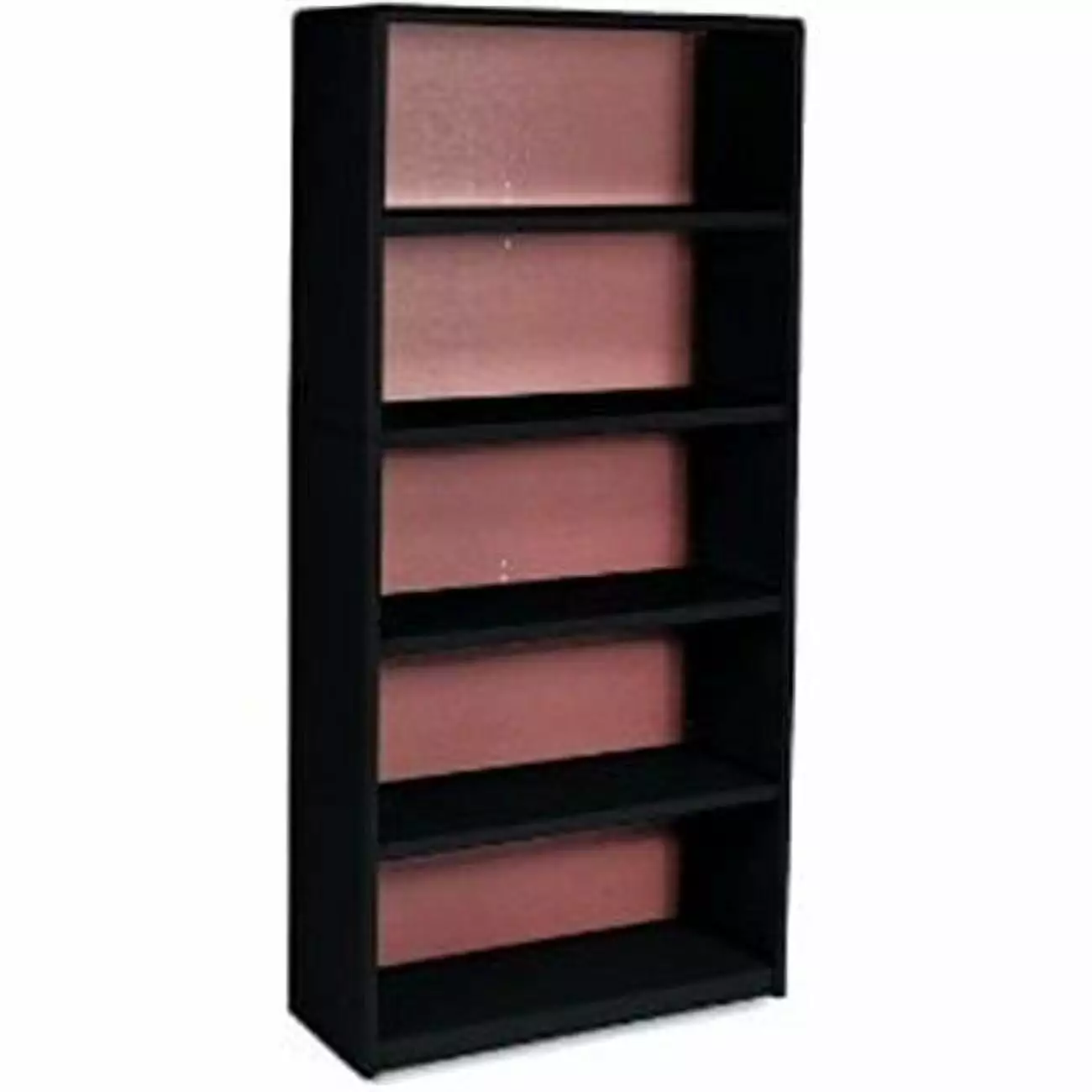 Value Mate Steel Bookcase - 5-Shelf Black - Durable Metal Bookshelf Betterbeds