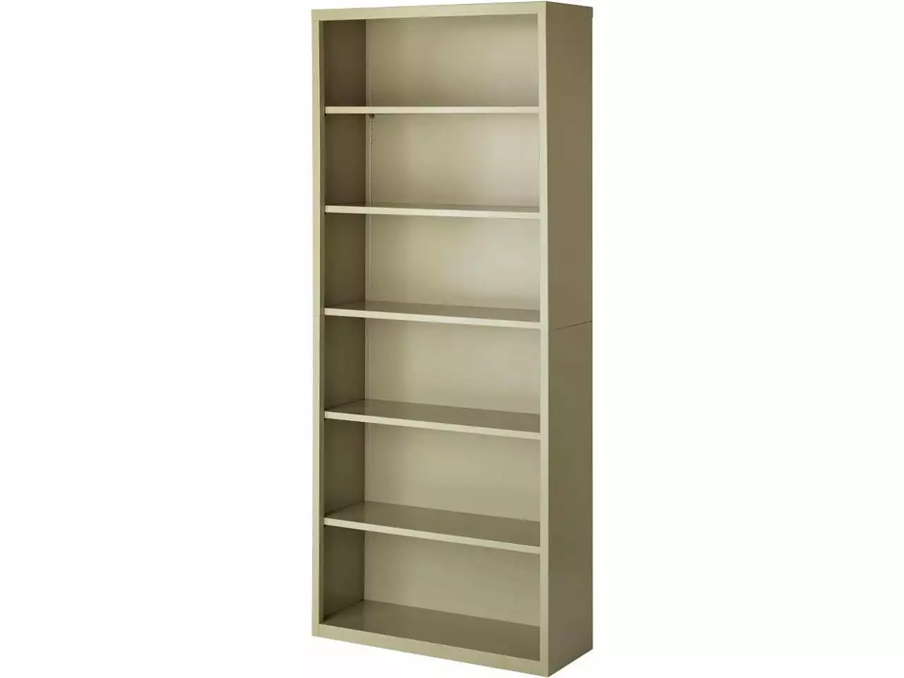 Lorell Steel Bookcase 6-Shelf 34-1/2x13x82 Putty